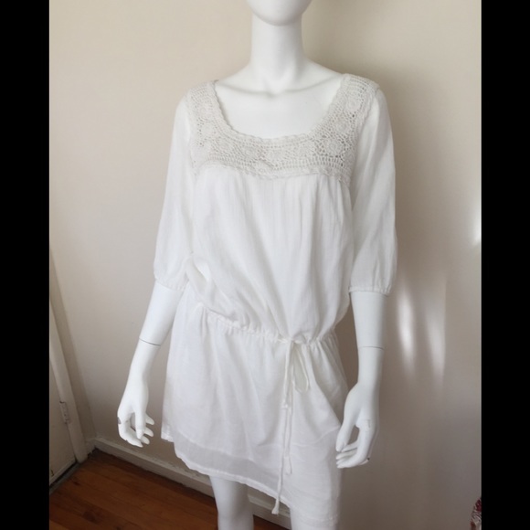 white gauze dress